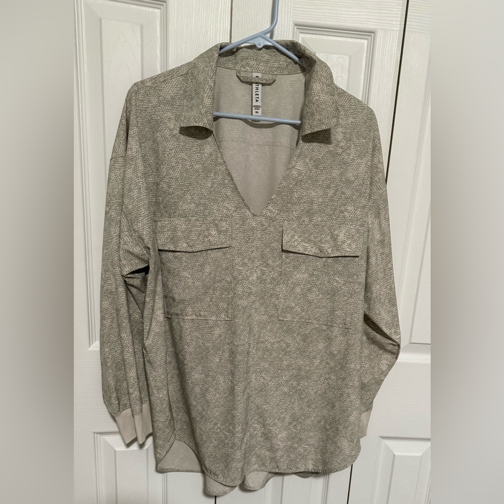 Athleta Women's Heathered Gray Tunic Top